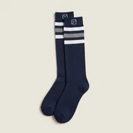 Reitsocken als Kniestrümpfe in Navy mit eingestricktem Zeichen – KI-generierte Illustration