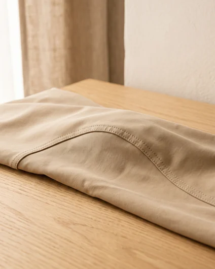 Teilungsnaht am Knie einer Reithose – KI-generierte Illustration