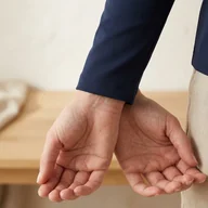 Langer Arm mit Ärmelsaum am Handgelenk – KI-generierte Illustration