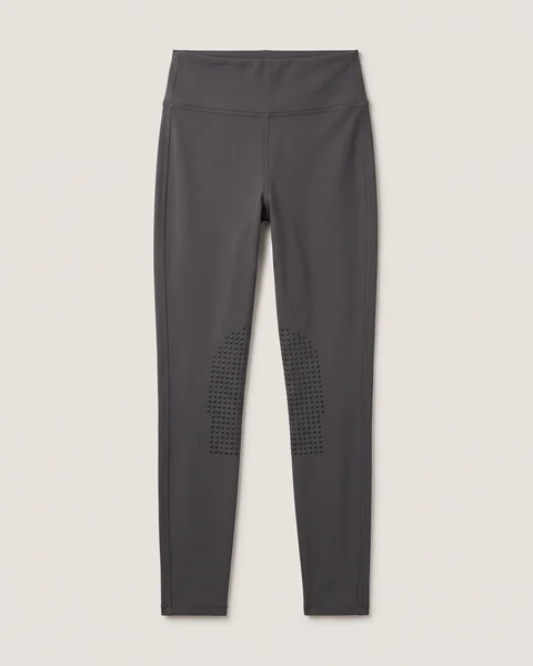 Reitleggings in Dunkelgrau mit Kniegrip – KI-generierte Illustration